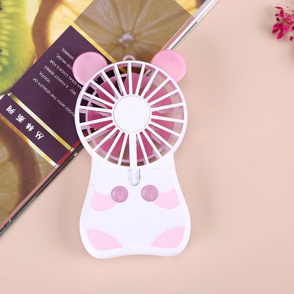 Mini ventilador de refrigeración, luces LED multicolor de mano de pie, 2