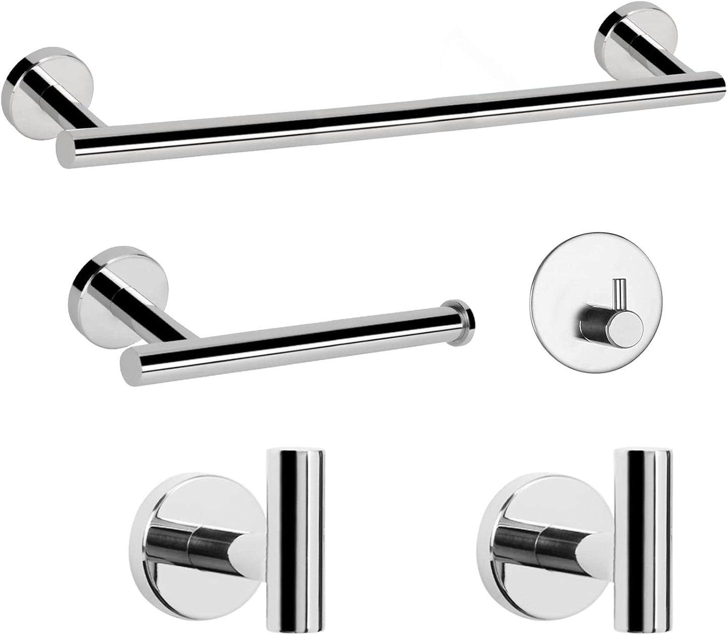 Juego de 5 piezas de accesorios de baño SUS 304 de acero inoxidable grueso,