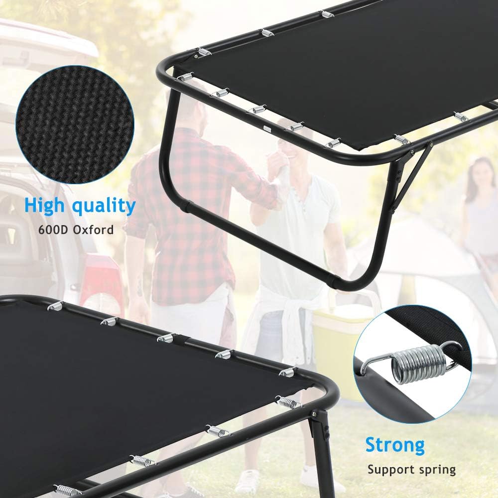 Cama plegable portátil con colchón, cama plegable tamaño individual, cama de