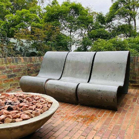 Silla Wave gris en concreto