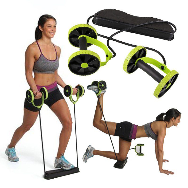 Rueda Rodillo GYM Xtreme Abdominal Banda Elástica Portatil Ejercicios Multifunción