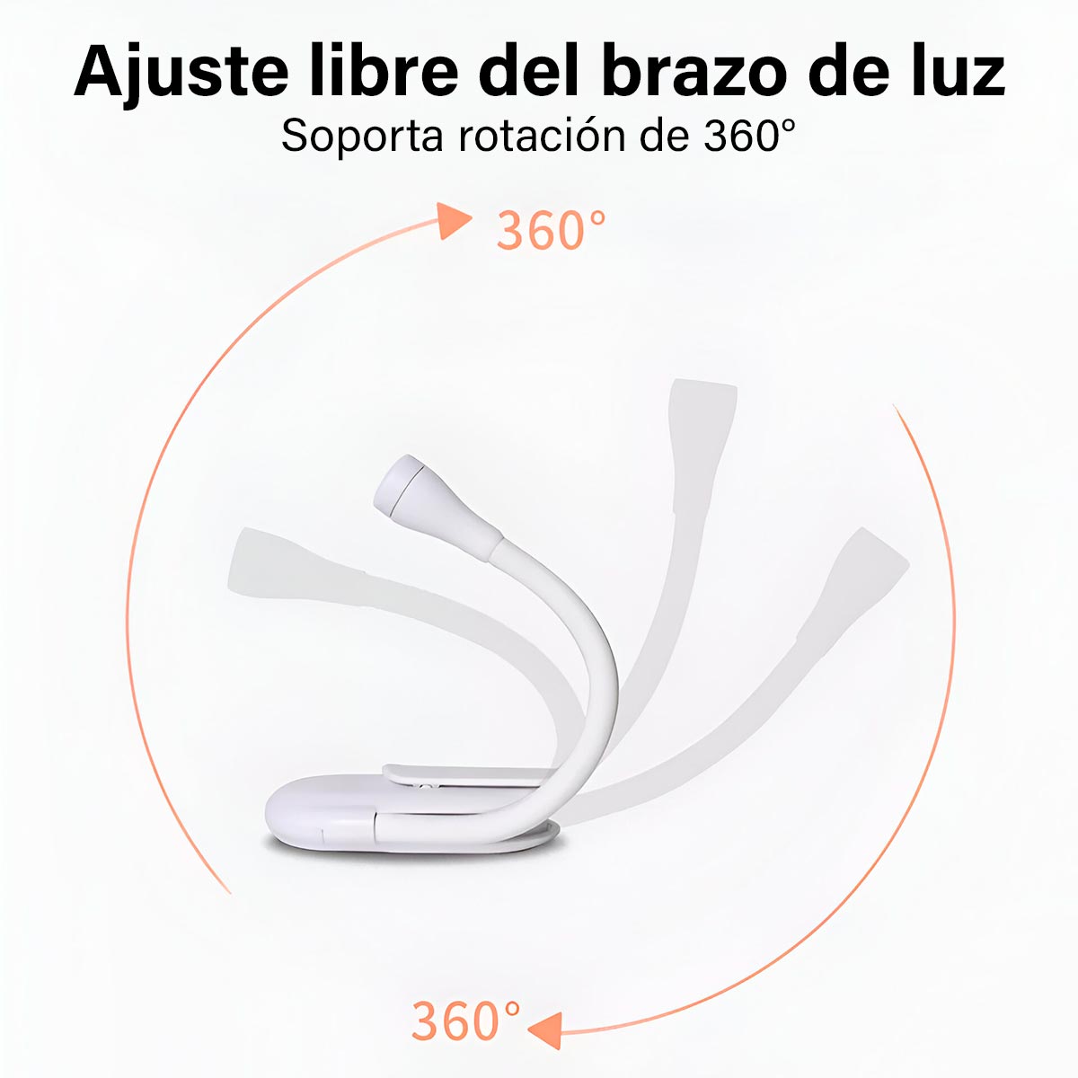 Lámpara Clip de Lectura Recargable 3 Modos de Luz C15