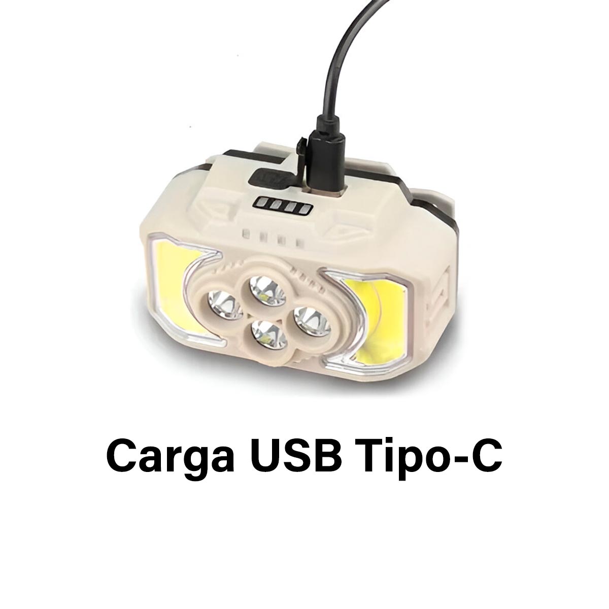 Linterna Minera LED USB 6 Modos Faro Luz Manos Libres HX-815