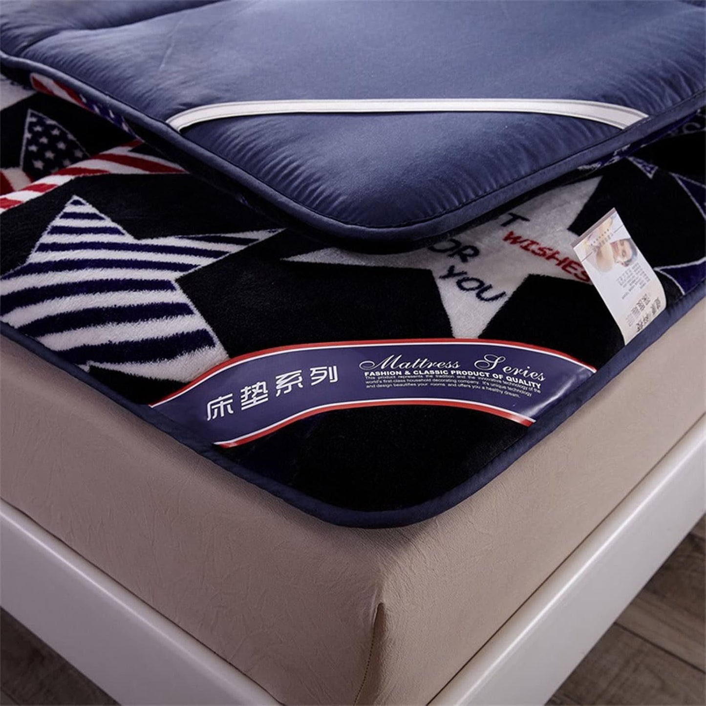 Colchón de futón japonés tatami, colchón grueso de franela plegable para