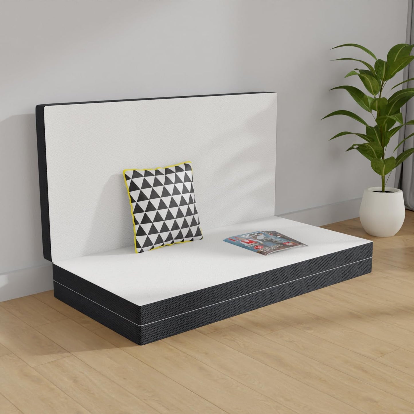 Colchón plegable triple de 34 pulgadas con funda, colchón de espuma