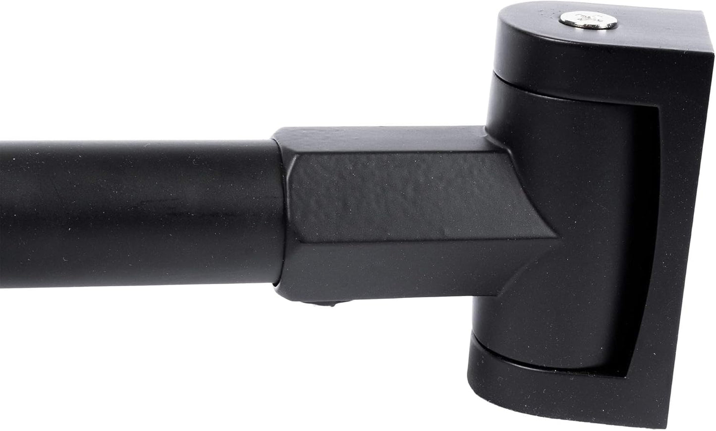 JS Barra de ducha doble y curva, estructura de metal, ajustable entre 44 y