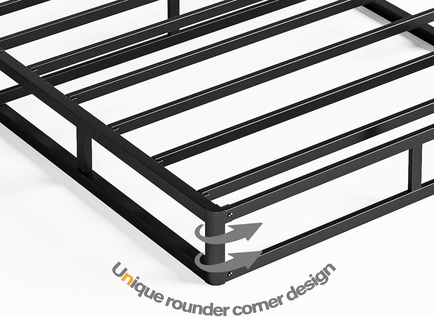 Box Spring King Base de colchón de metal de 5 pulgadas, estructura resistente