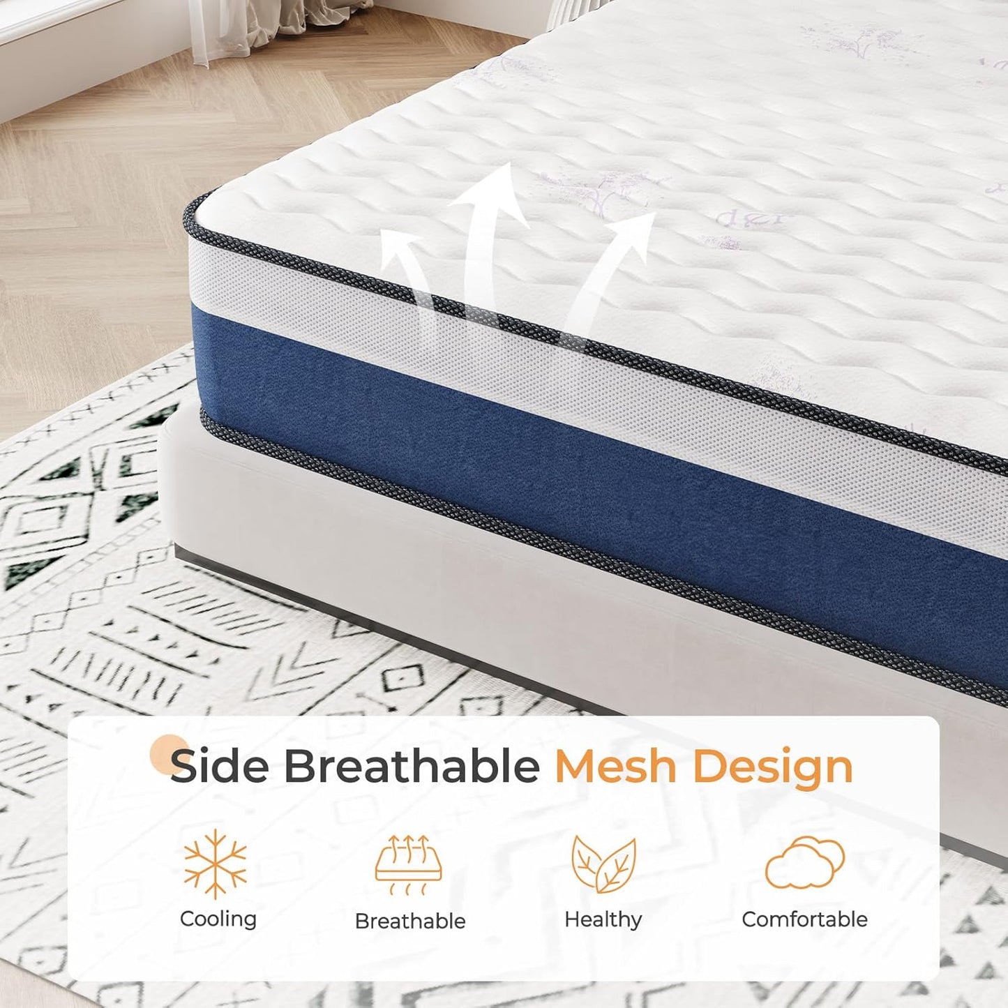 Tight Top Series Colchón híbrido de resortes interiores de 10 pulgadas, cama