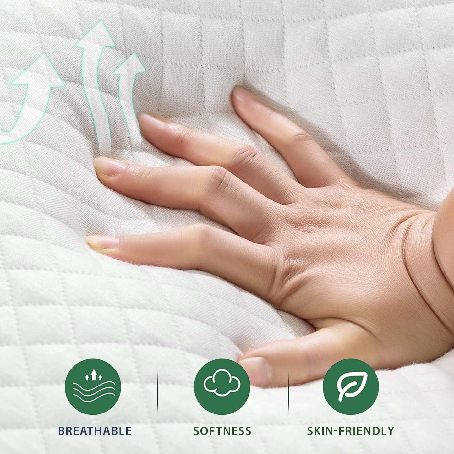 Colchón de espuma viscoelástica con gel, 5 pulgadas, tamaño queen, con