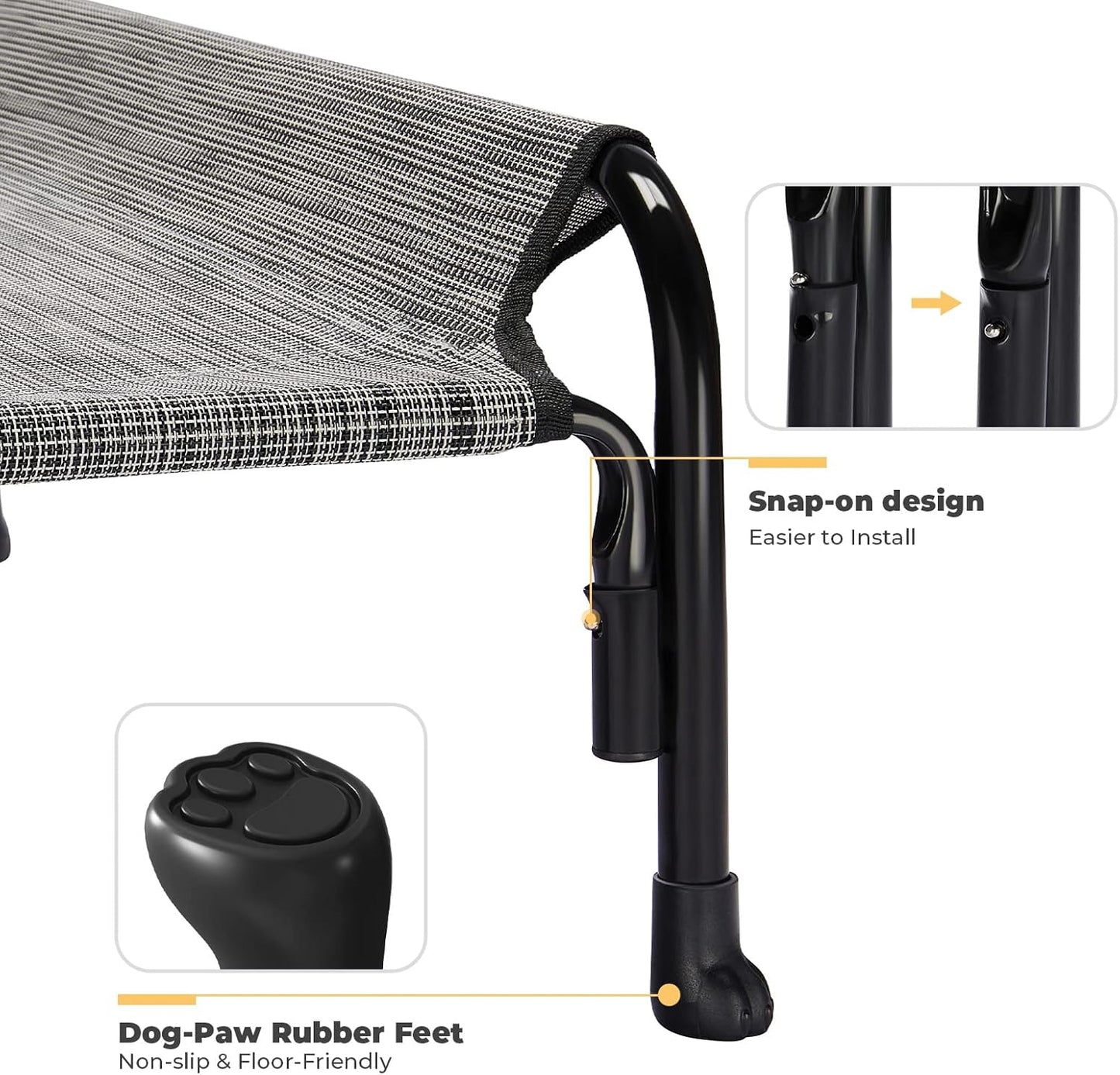 CWC2204 Cama elevada para perros grandes, cama elevada para mascotas con