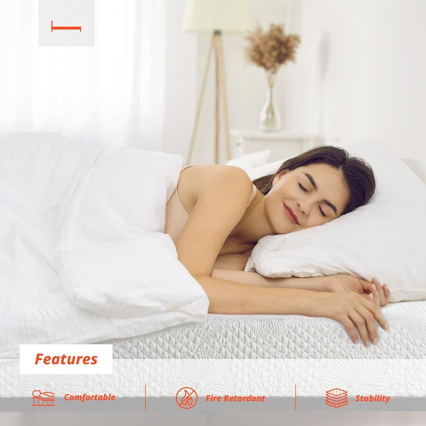 PrimaSleep Colchón individual de espuma viscoelástica de gel de 9 pulgadas, con