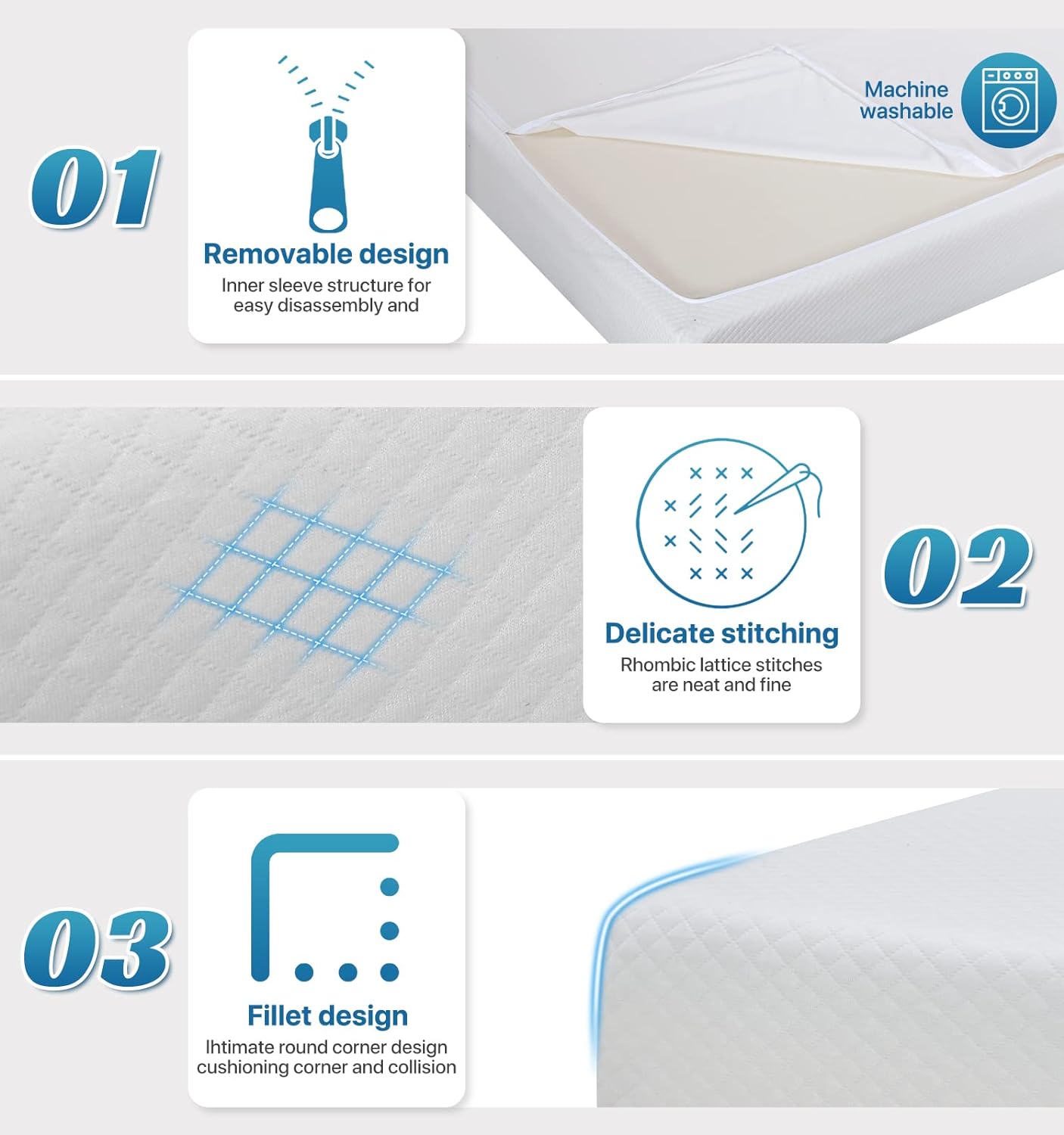 Colchón tamaño individual, colchón de espuma viscoelástica de gel de 8 pulgadas