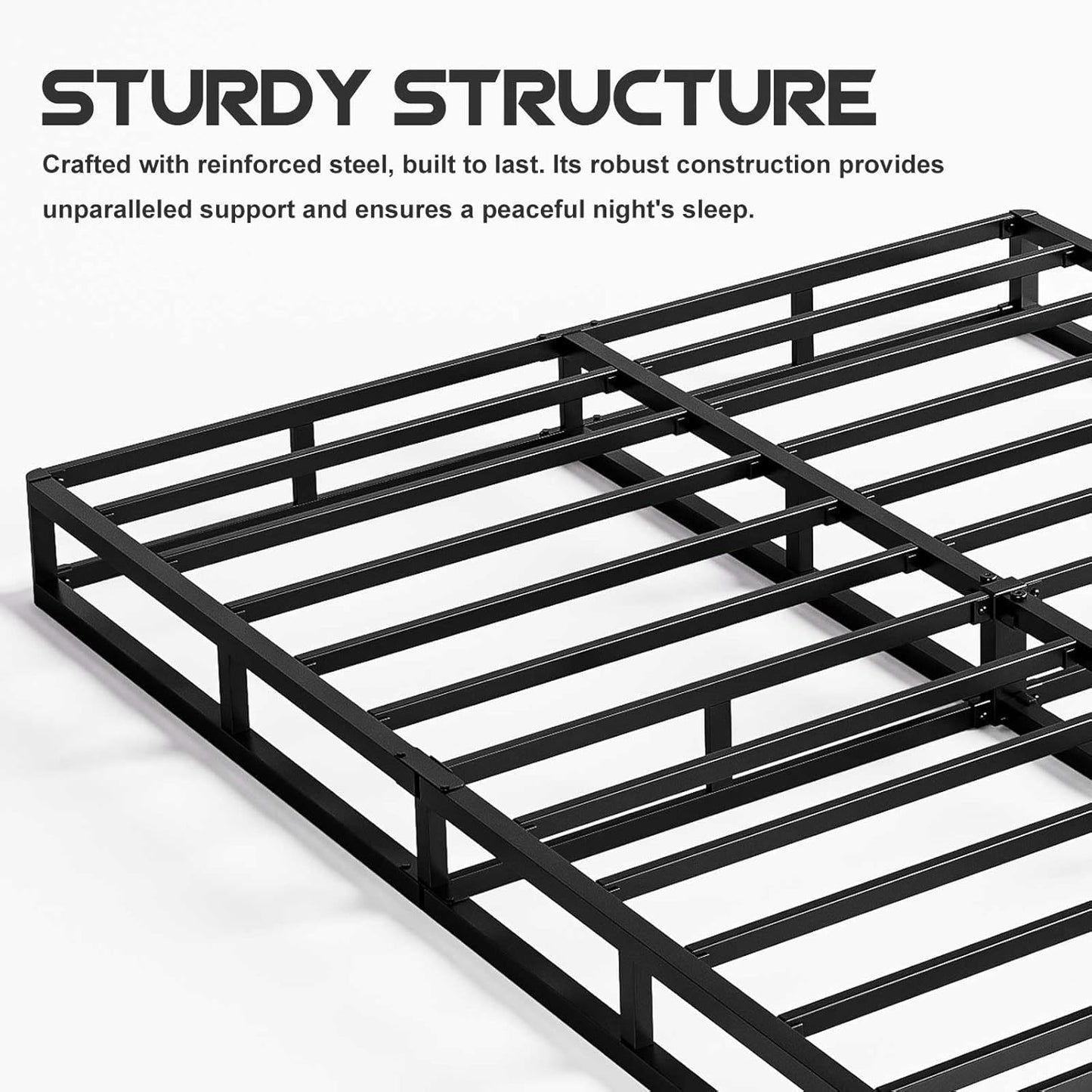 ZIYOO Box Spring Queen y juego de fundas, base de colchón de 9 pulgadas de alto
