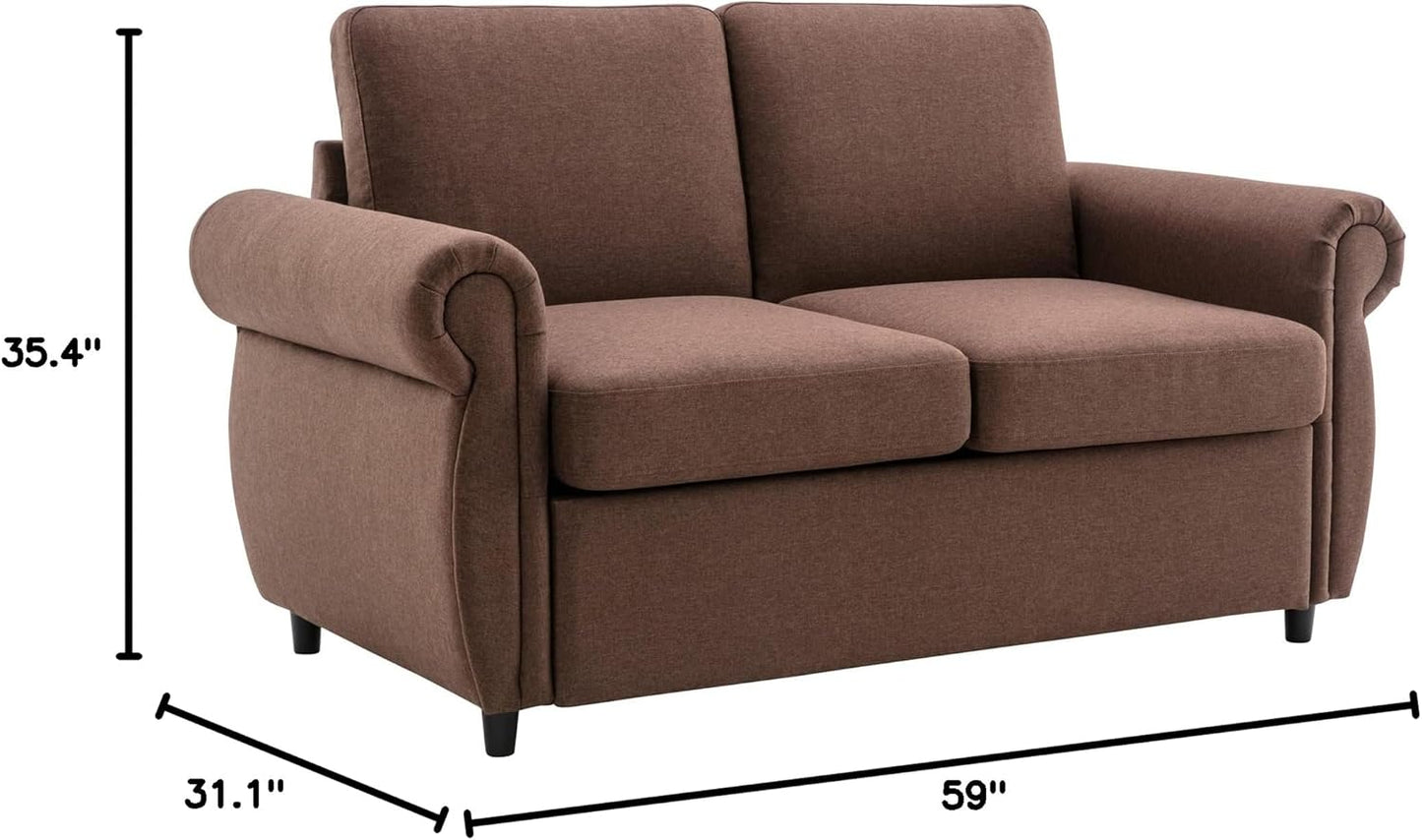 Sofá cama pequeño para sala de estar o dormitorio, incluye sofá cama extraíble,