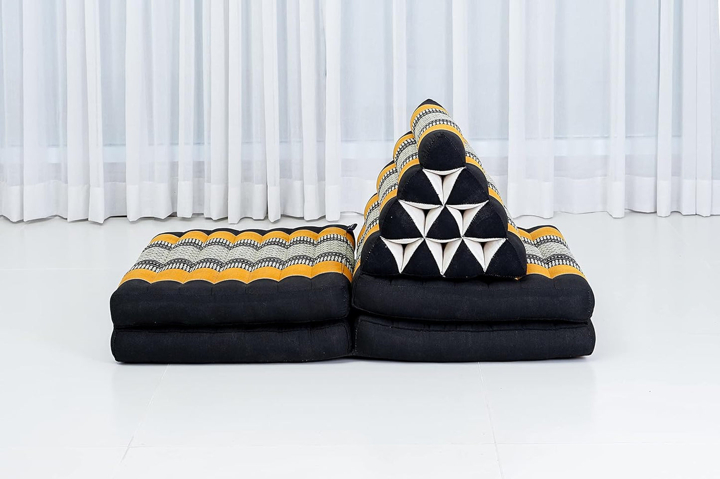 Cómodo colchón japonés de suelo, cama tailandesa con cojín triangular, colchón
