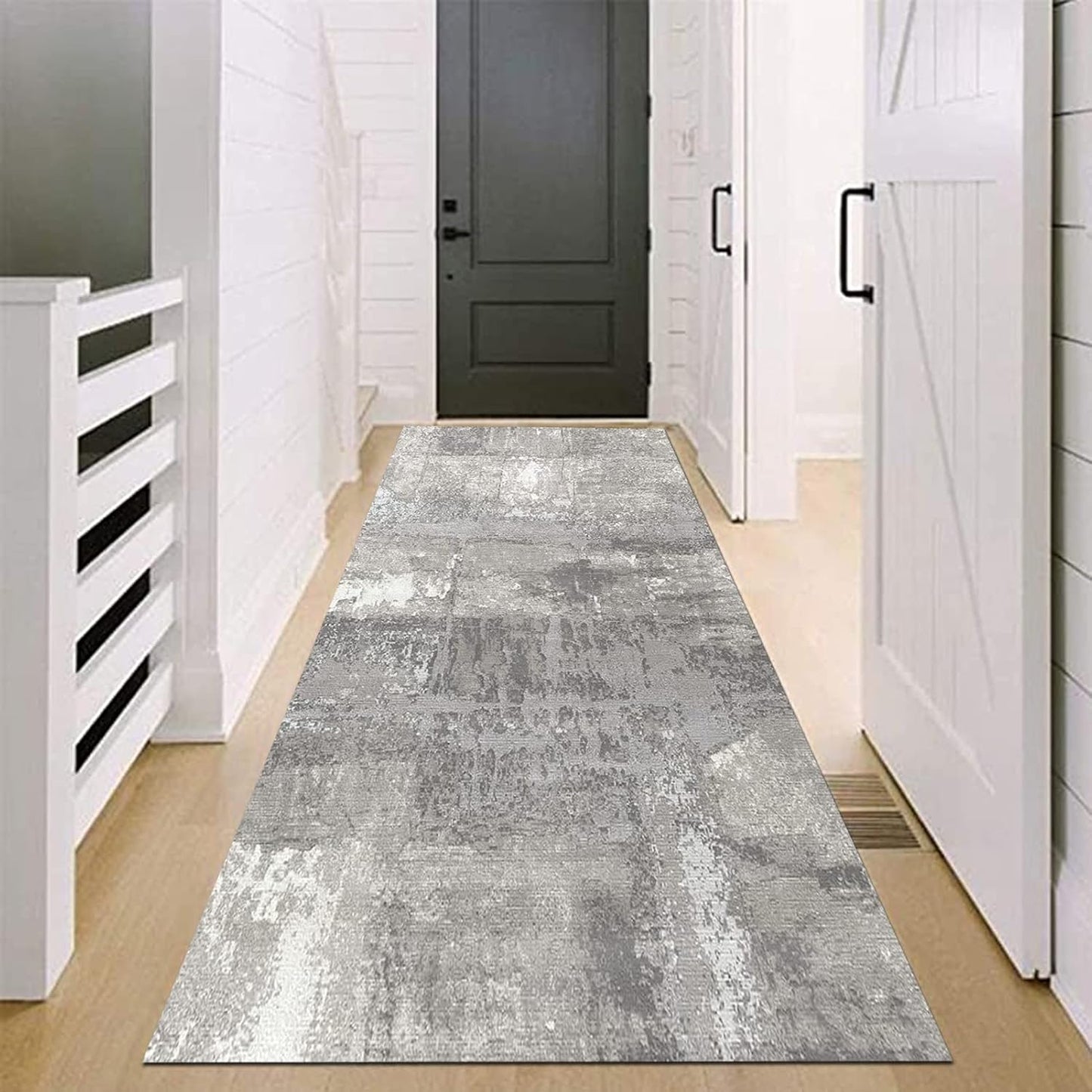 Alfombra larga para pasillo, antideslizante, lavable, alfombra estrecha para