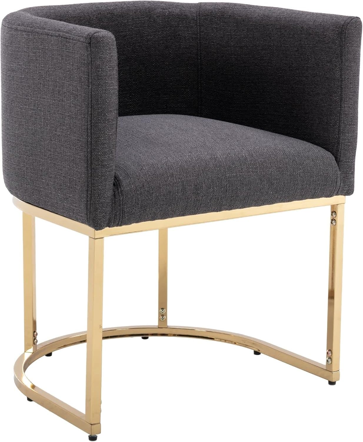 Sillas de comedor tapizadas modernas de mediados de siglo con brazos, sillas de