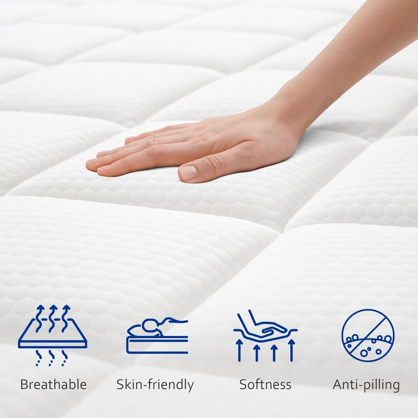 Colchón Queen híbrido de espuma viscoelástica de gel de 10 pulgadas y resortes