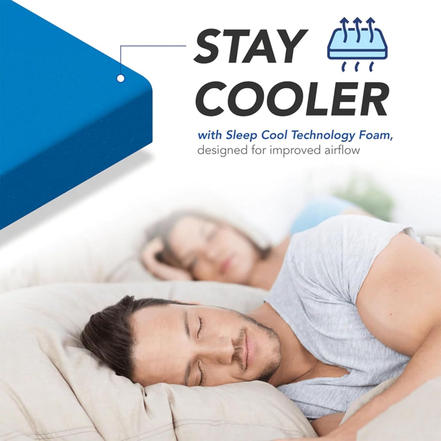 DynastyMattress Colchón de espuma viscoelástica de gel frío de 4 pulgadas para