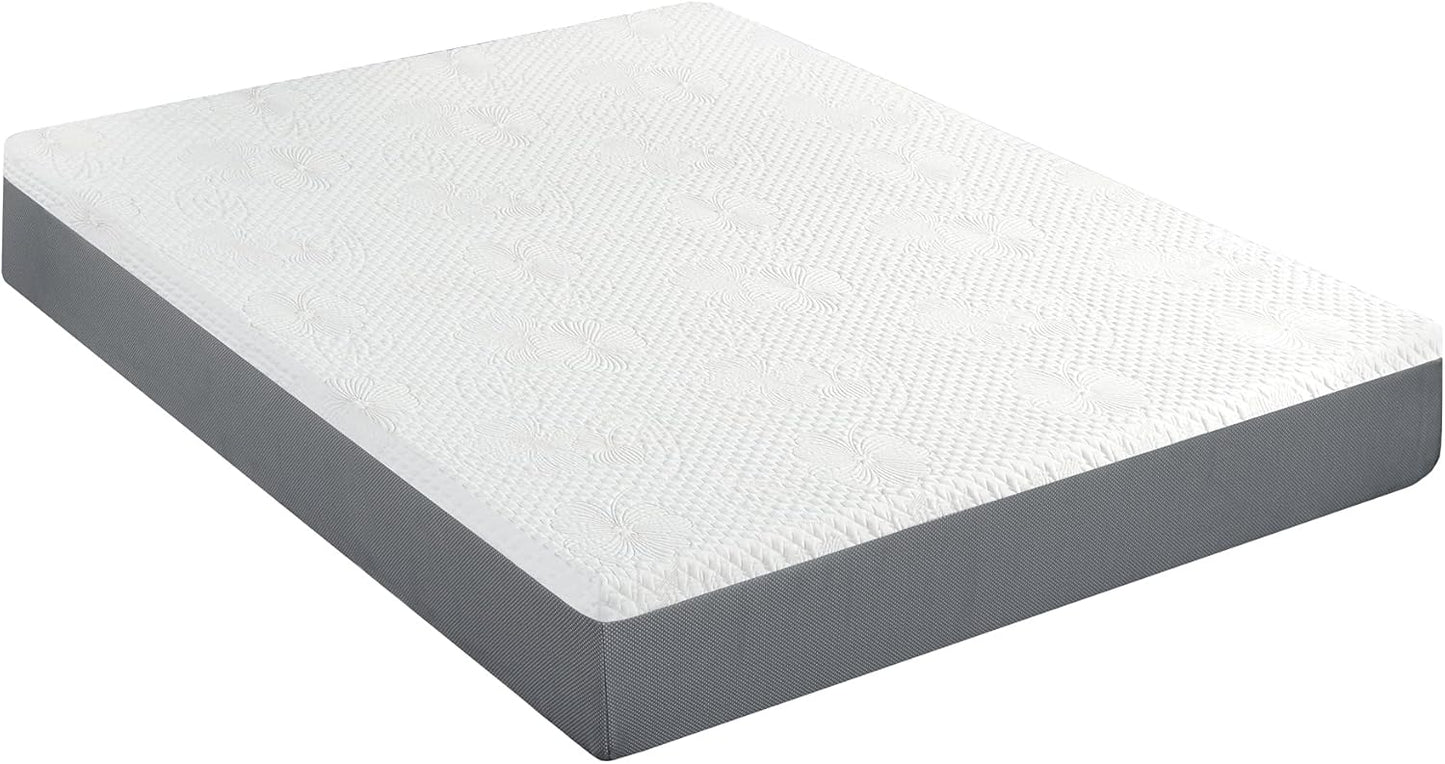 Colchón de espuma viscoelástica ventilado de 10 pulgadas, certificado