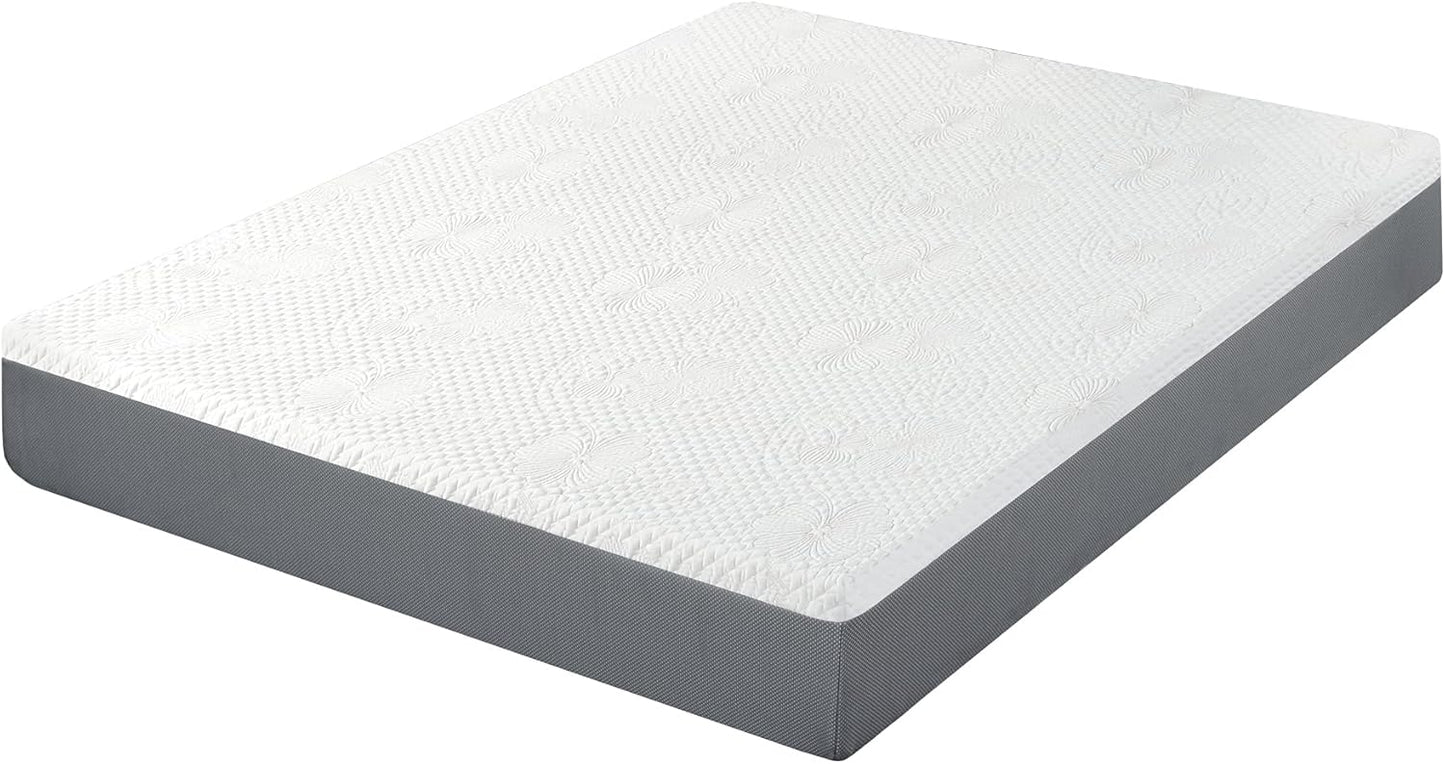 Colchón de espuma viscoelástica ventilado de 10 pulgadas, certificado