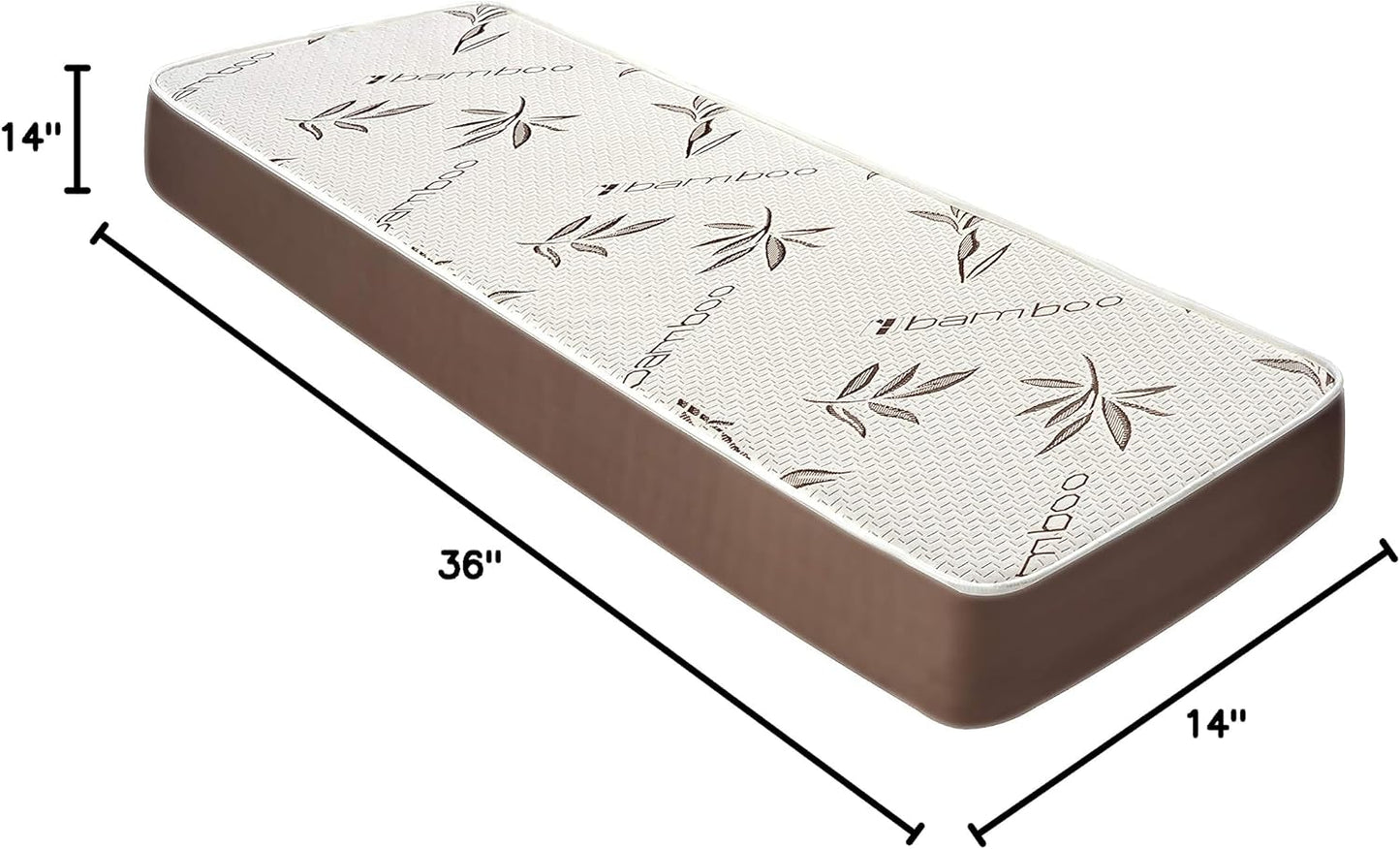 Fortnight Bedding Colchón de espuma viscoelástica con gel para cama de