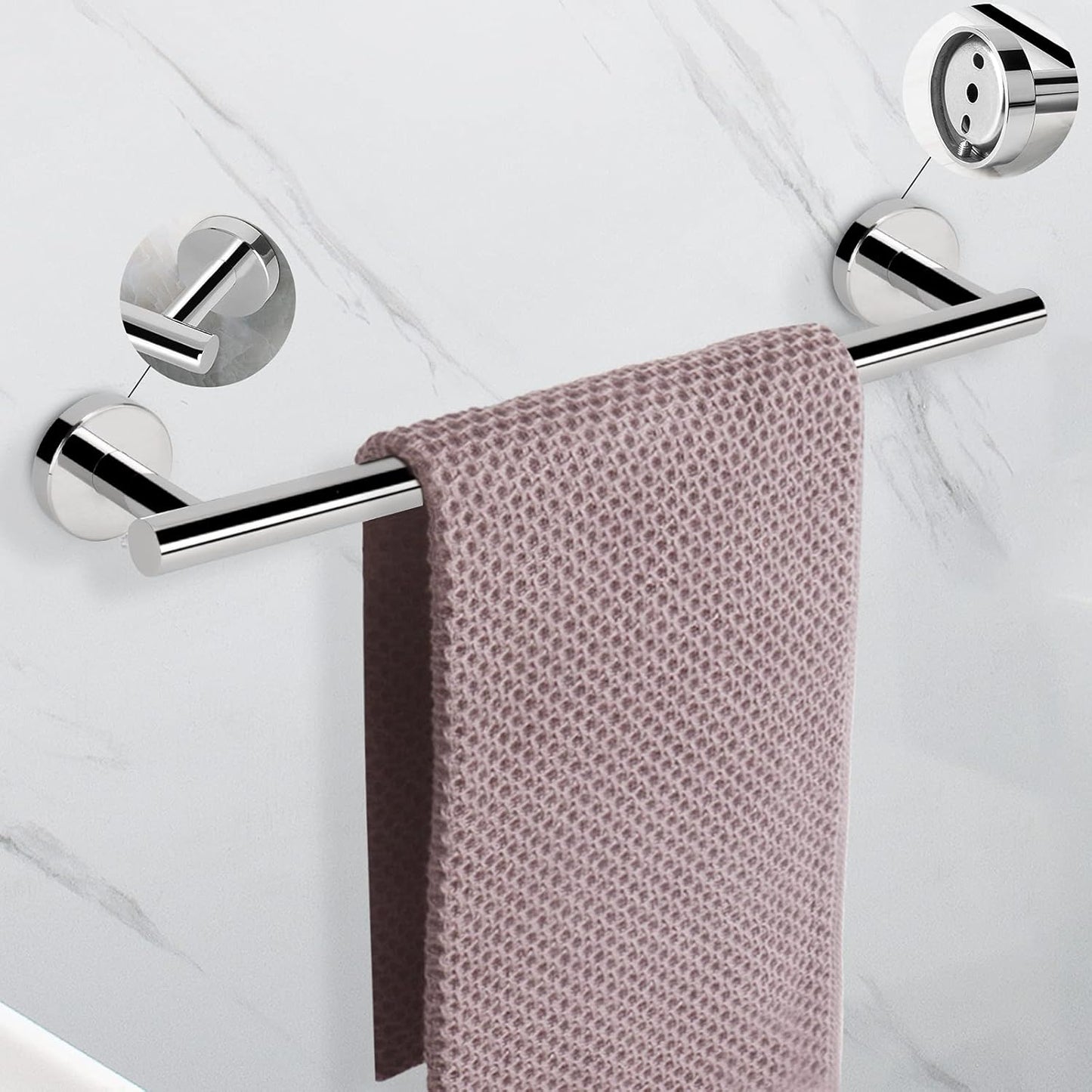 Juego de 5 piezas de accesorios de baño SUS 304 de acero inoxidable grueso,