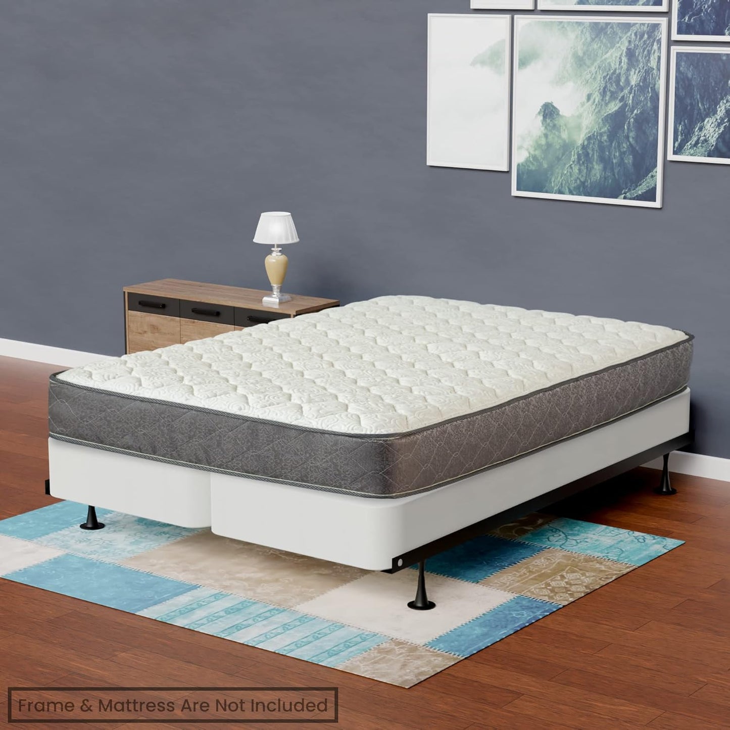 Base de somier tradicional dividida de madera de 8 pulgadas para colchón,