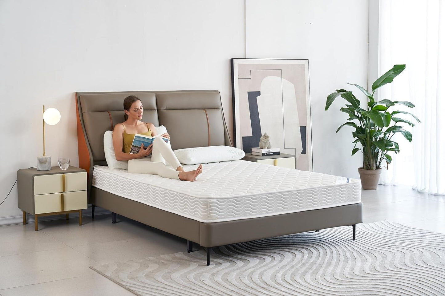 Colchón híbrido Homelife de resortes interiores de 6 pulgadas con capa de