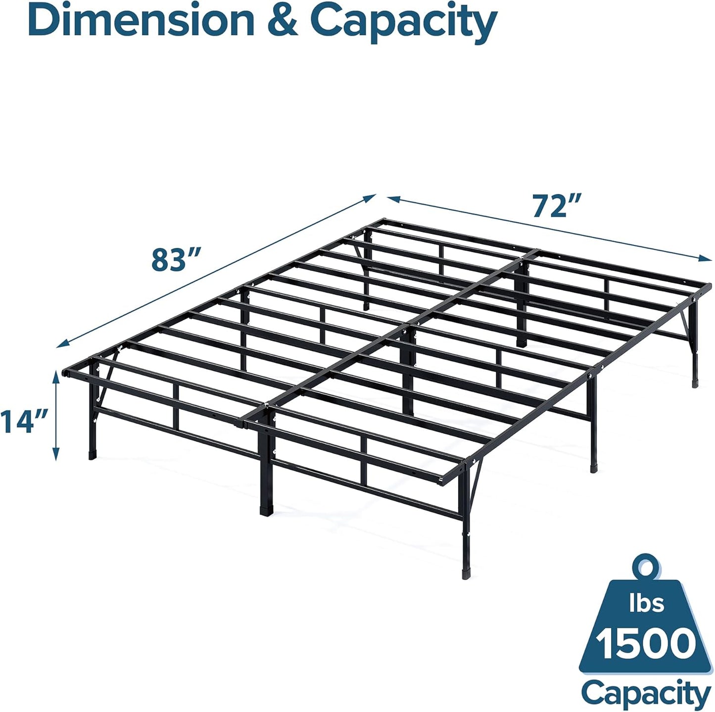 Base para colchón SmartBase de 14 pulgadas, fácil de montar, tamaño de cuna, 30