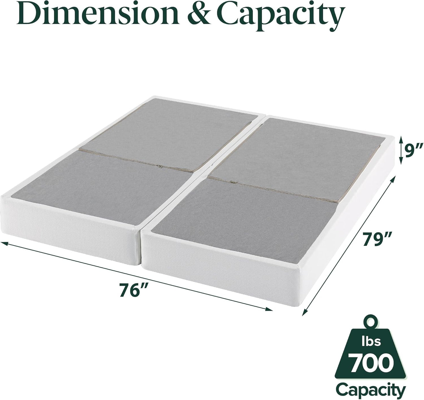 Somier y base de colchón plegables de Sleep Master, Acero