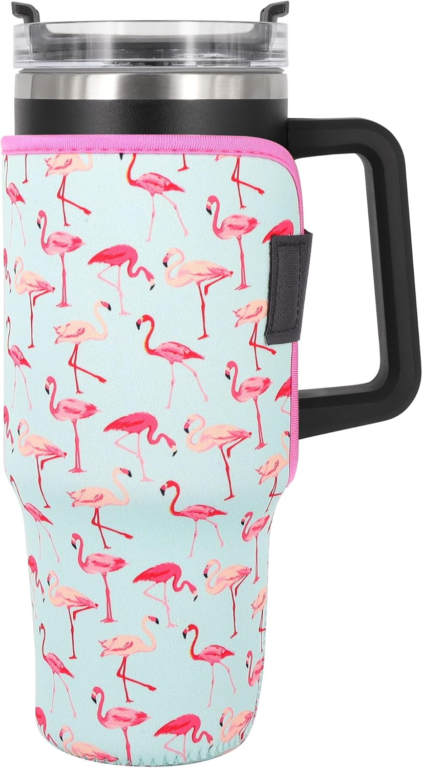 Fundas aisladas de neopreno reutilizables, idea para vaso de 40 onzas con asa