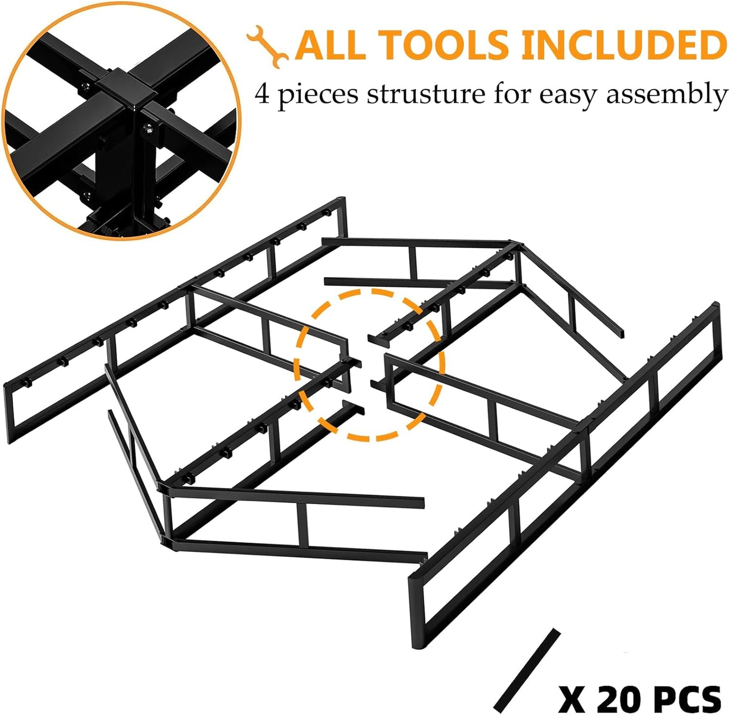 Base de colchón Box Spring Queen, solo con somier de metal de 7 pulgadas, funda
