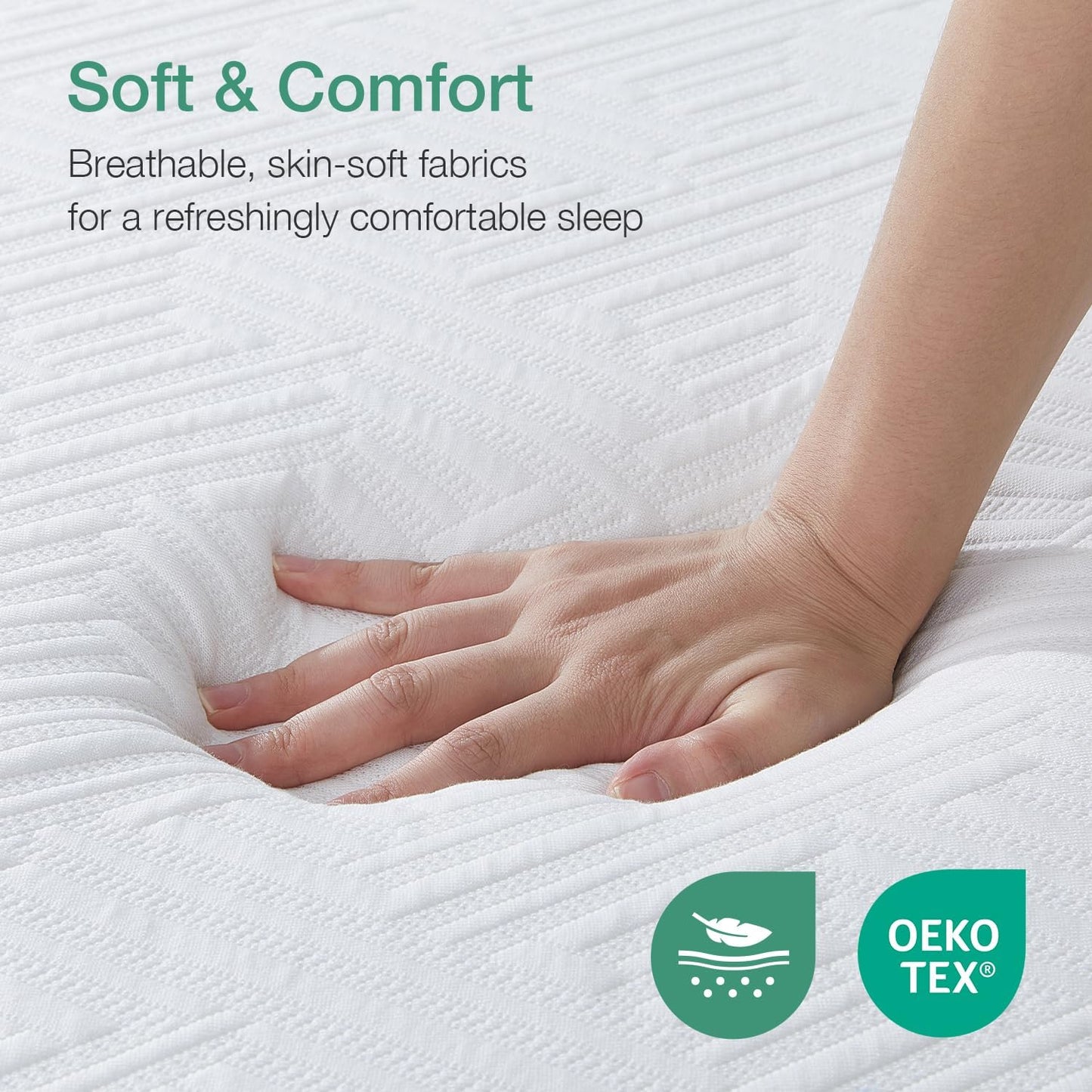 Colchón tamaño individual XL, colchón de espuma viscoelástica de gel de 12