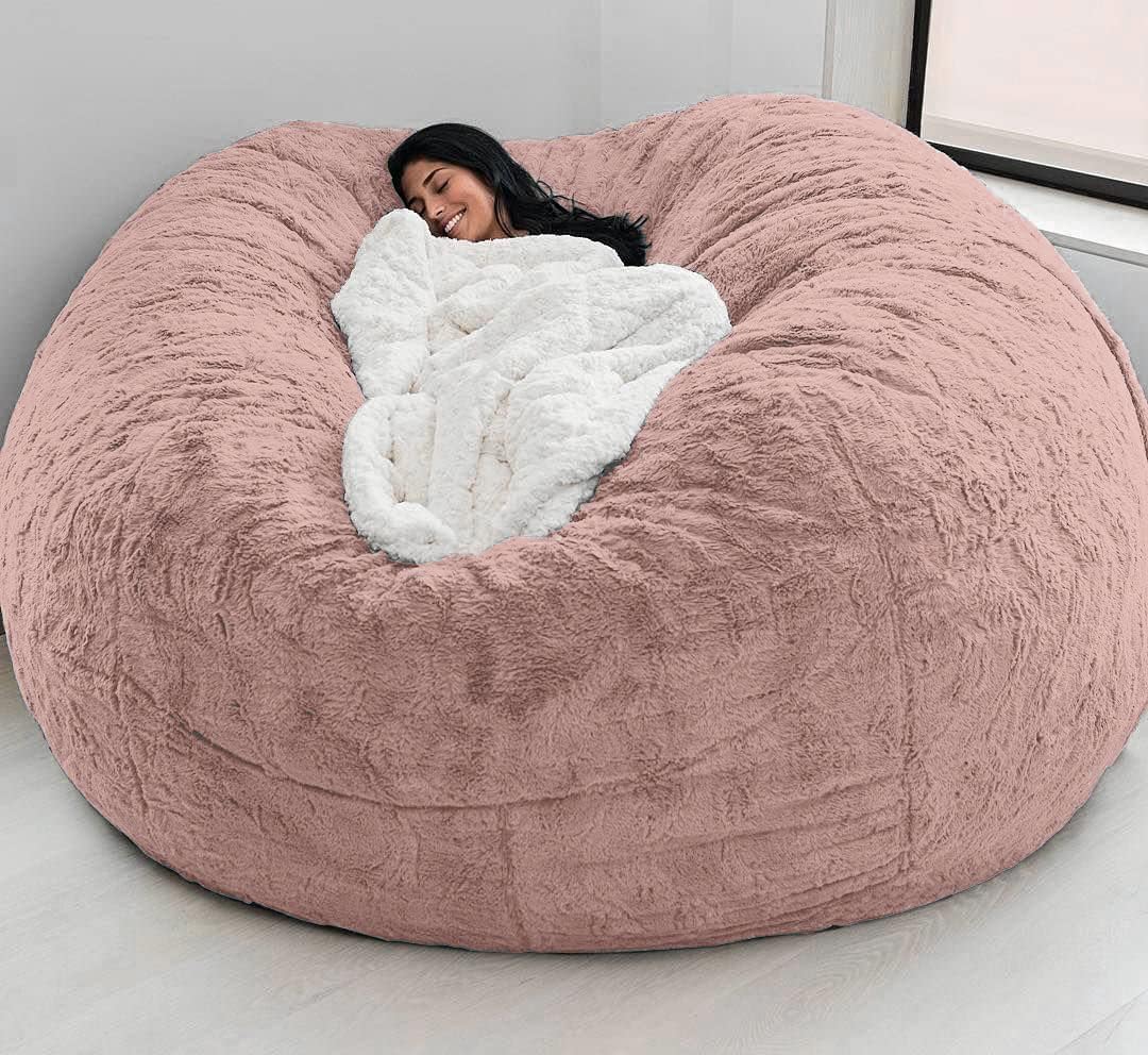 Funda para silla tipo puf de piel gigante para niños y adultos, (sin relleno),