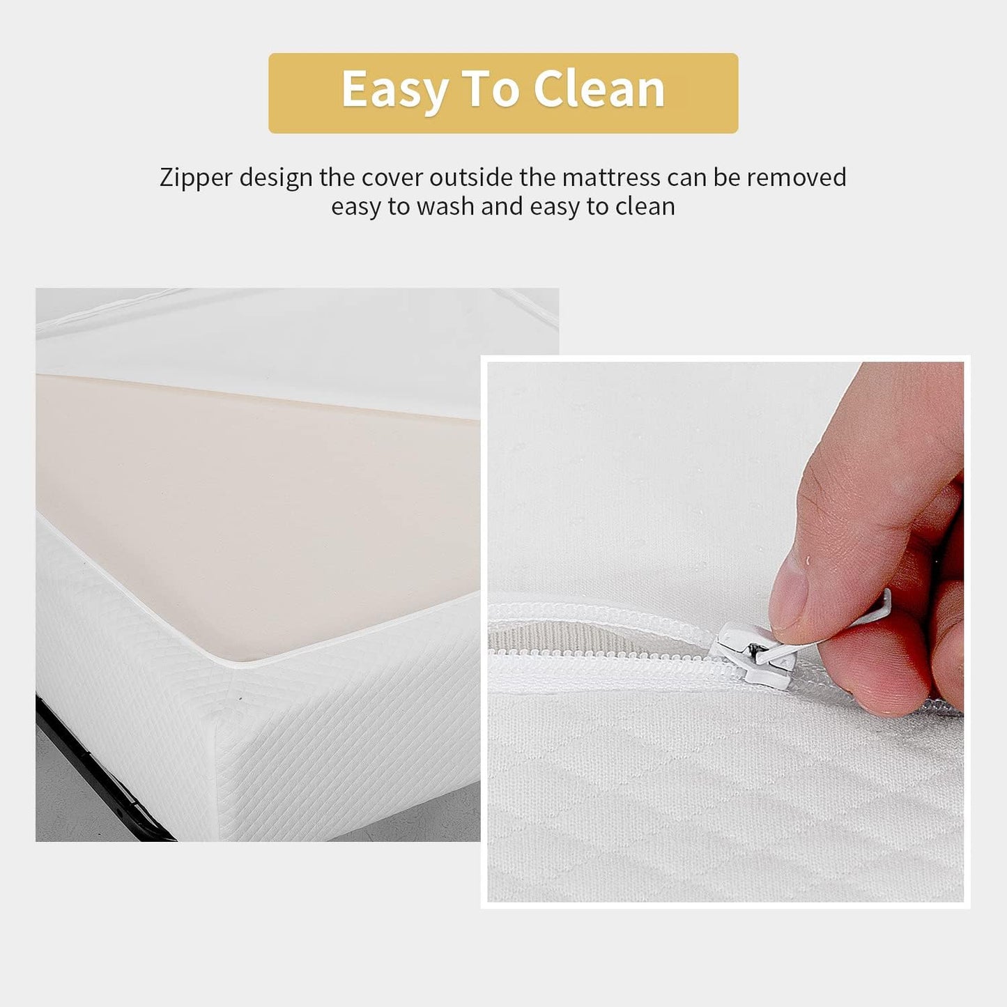 Colchón de espuma viscoelástica de gel de 8 pulgadas, colchón de firmeza media