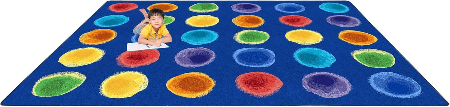 Joy Watercolor Spots Alfombra de área de 7 pies 8 pulgadas x 10 pies 9