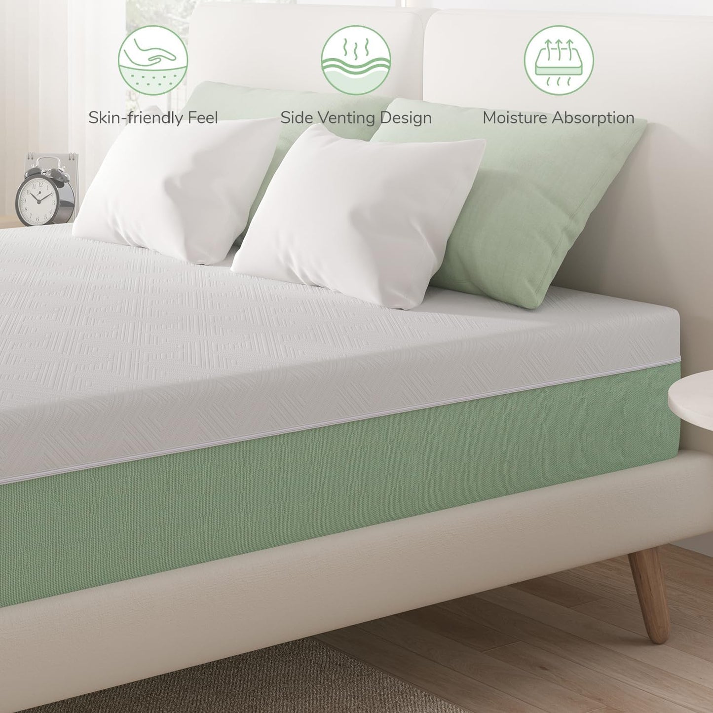 Novilla Colchón individual XL, colchón de espuma viscoelástica de gel de 10