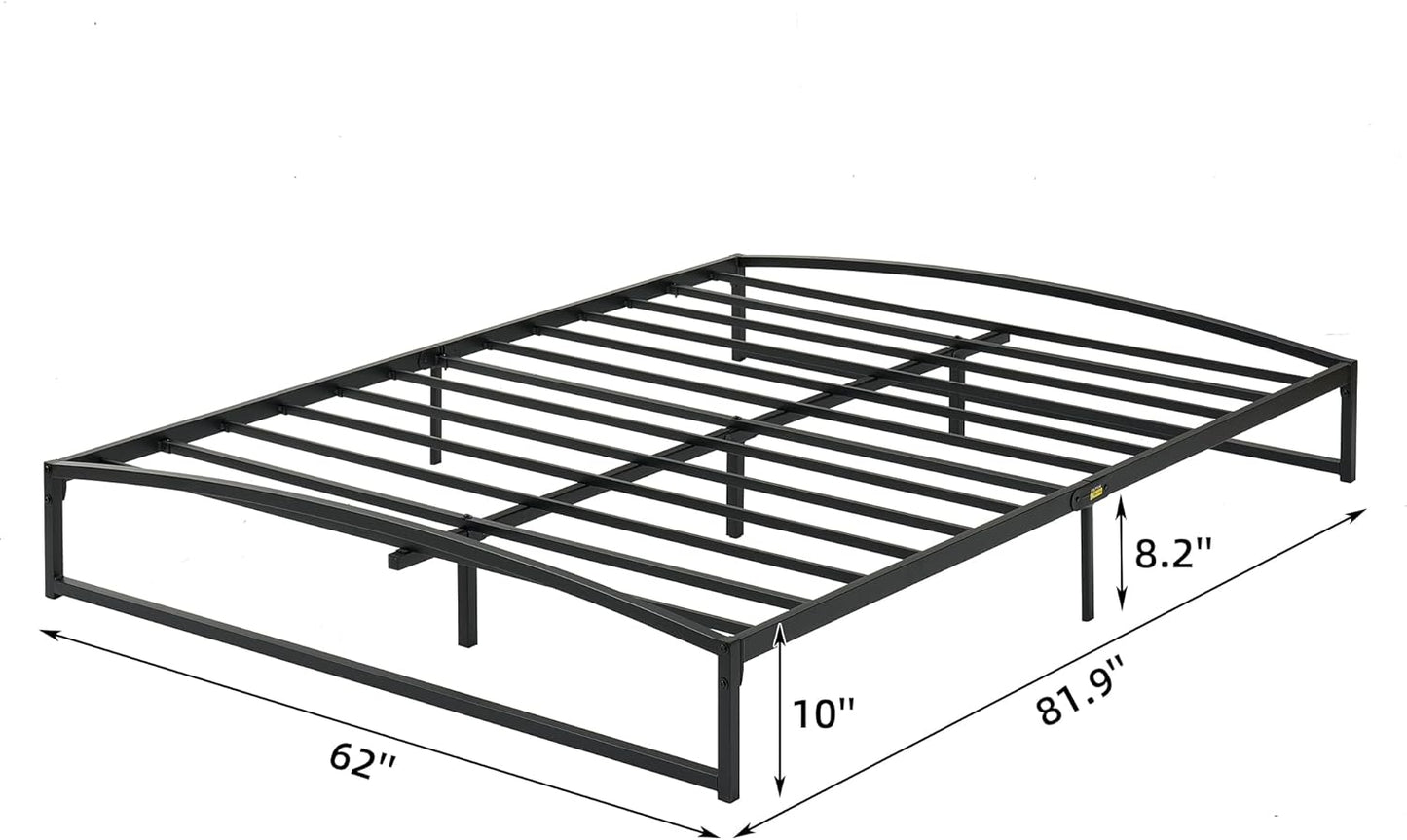 Base de cama de plataforma de metal tamaño Queen de 10 pulgadas con base de