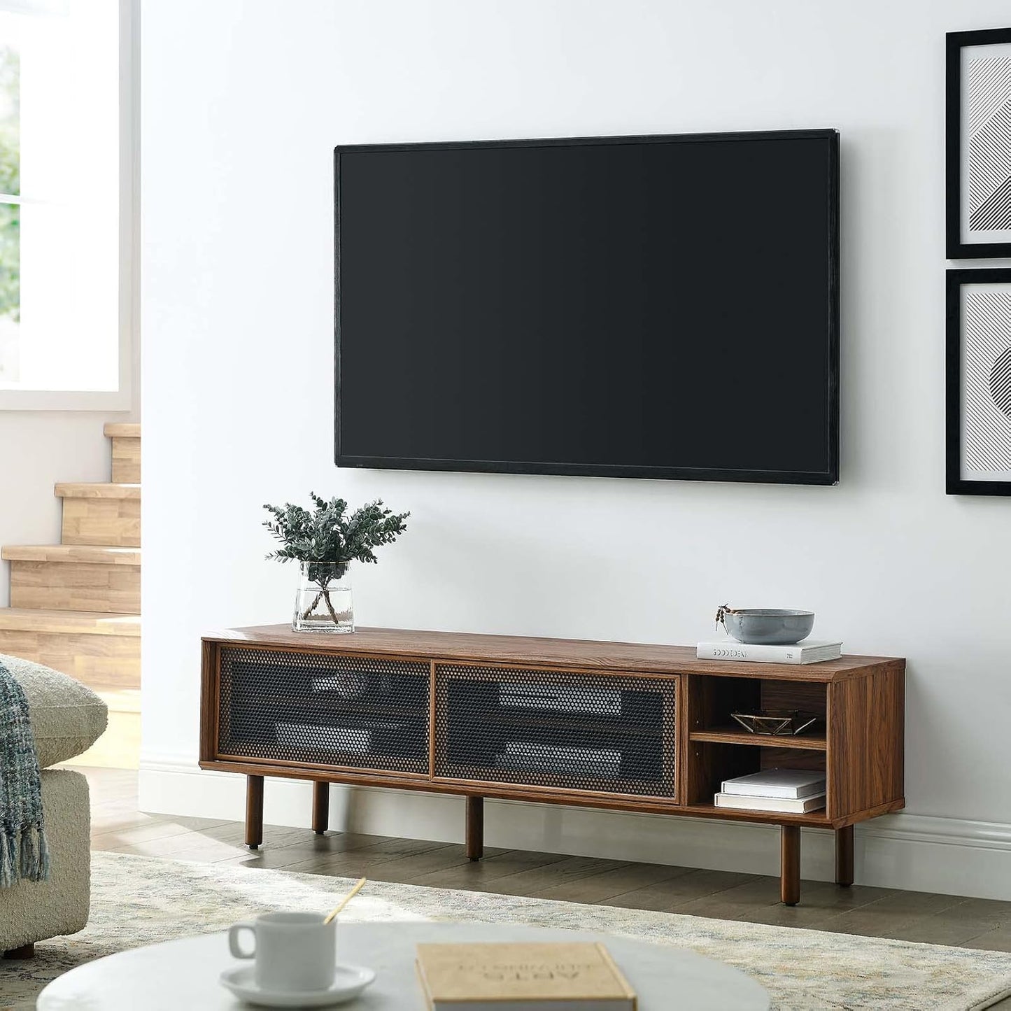 Kurtis, soporte de TV de 60 pulgadas, nogal