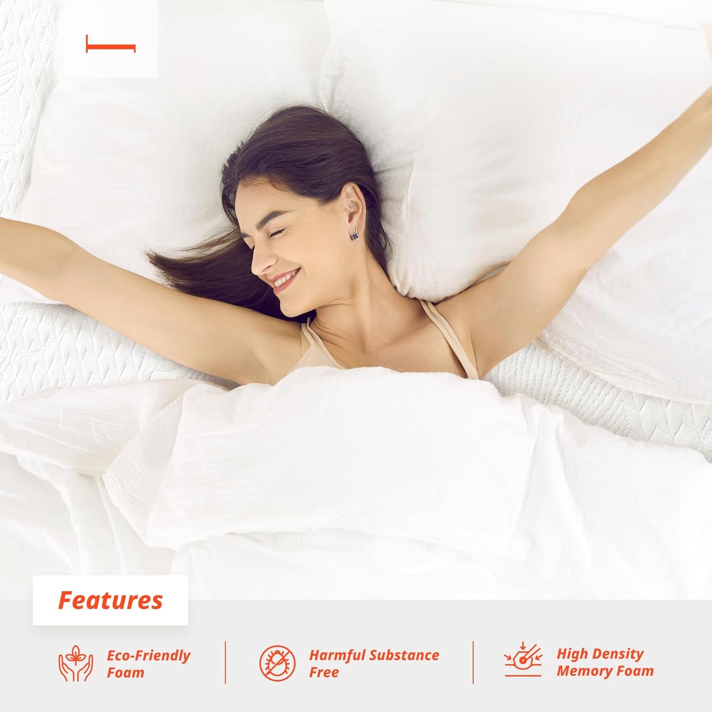 PrimaSleep Colchón individual de espuma viscoelástica de gel de 6 pulgadas, con
