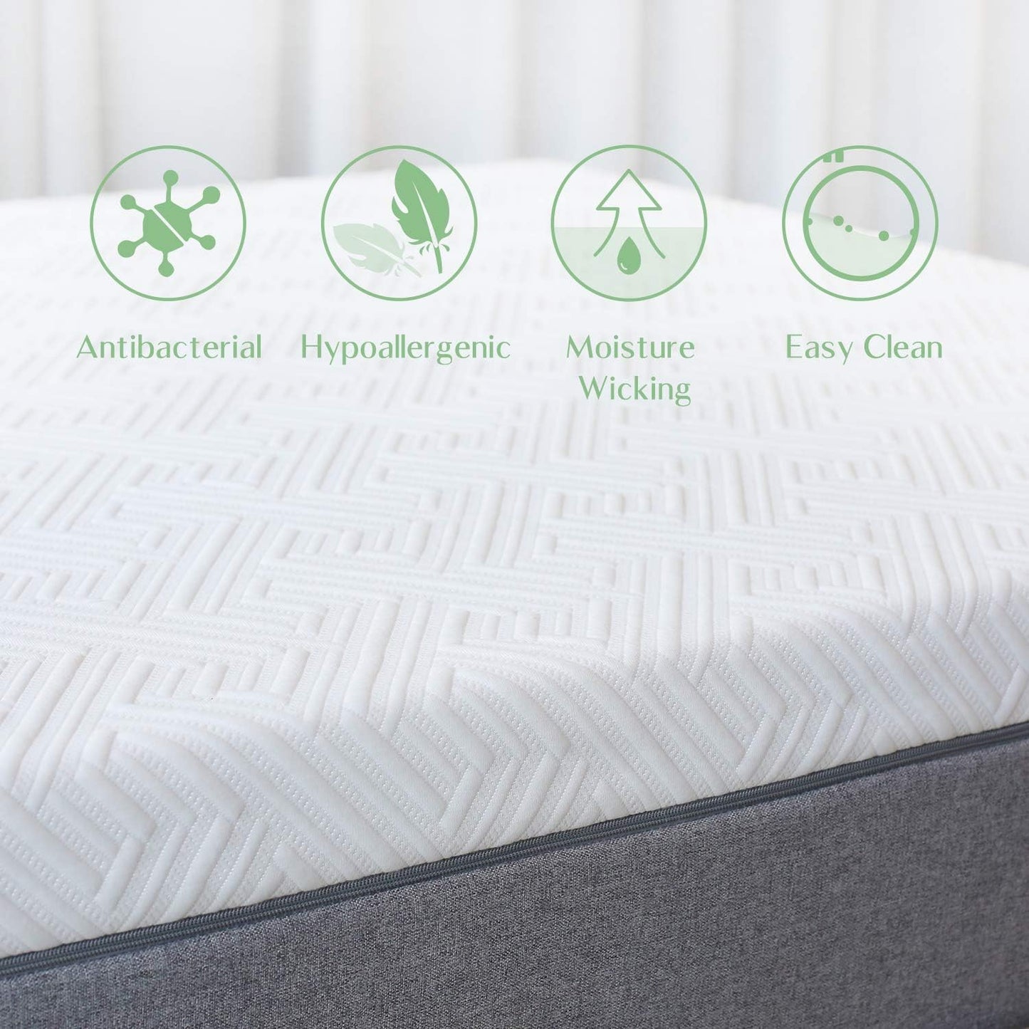 Colchón de espuma viscoelástica de gel de 8 pulgadas tamaño Queen para alivio