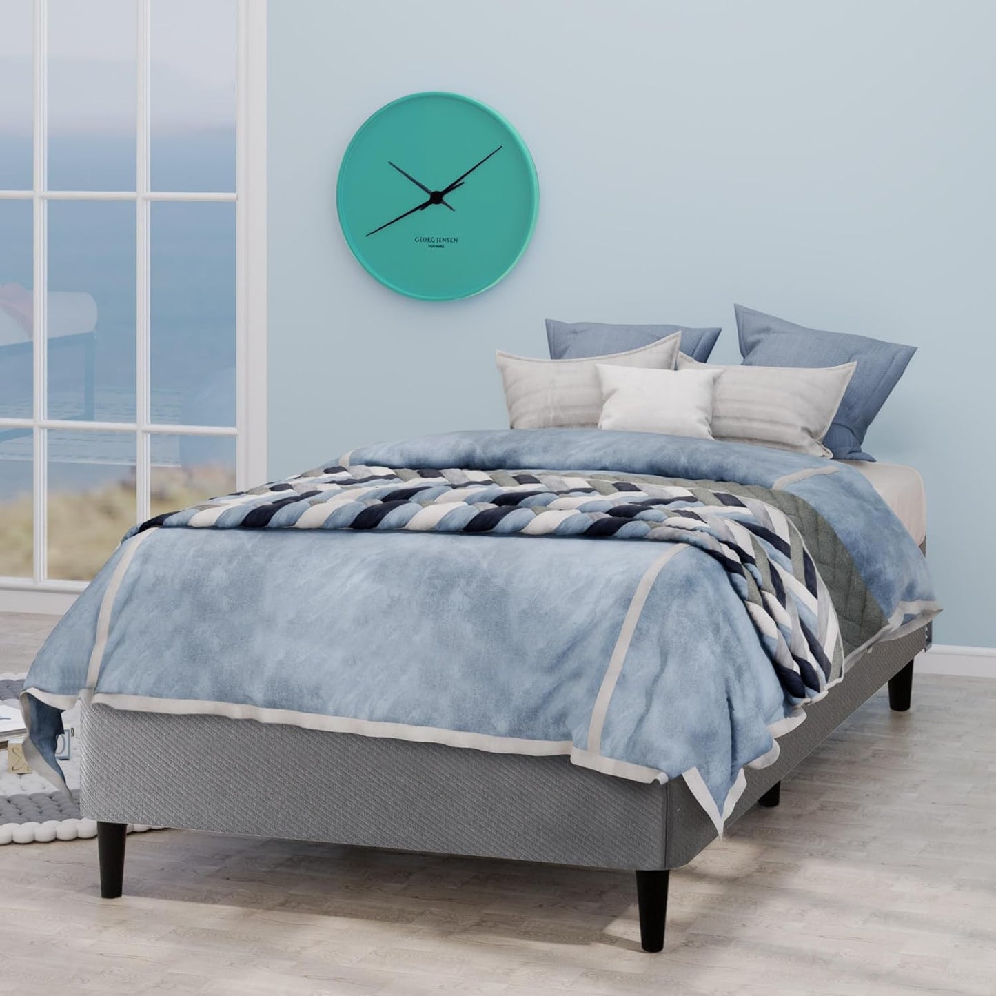 Zinus Base de colchón con resorte para cama individual, Acero