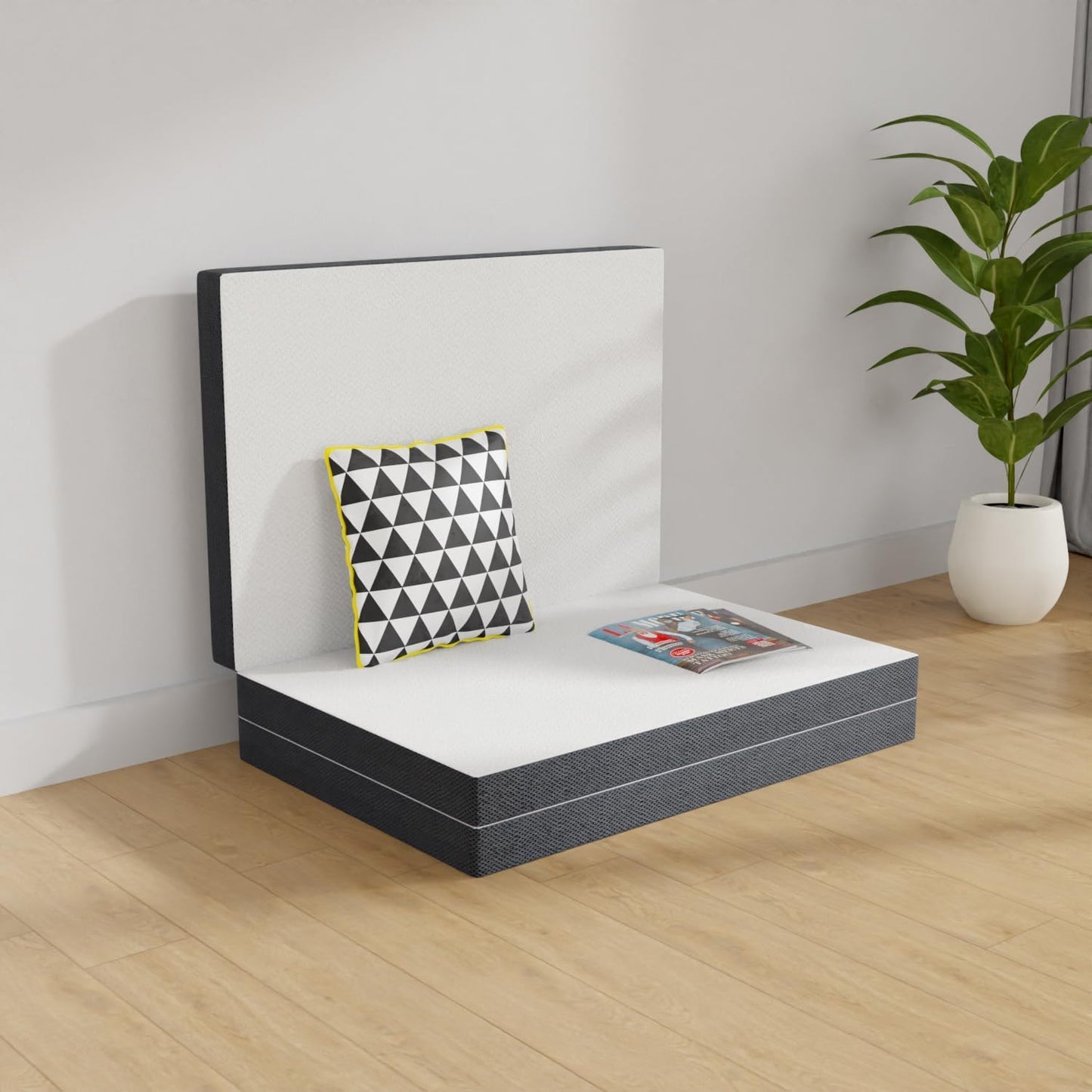 Colchón plegable de 3 pulgadas, colchón de espuma viscoelástica de triple