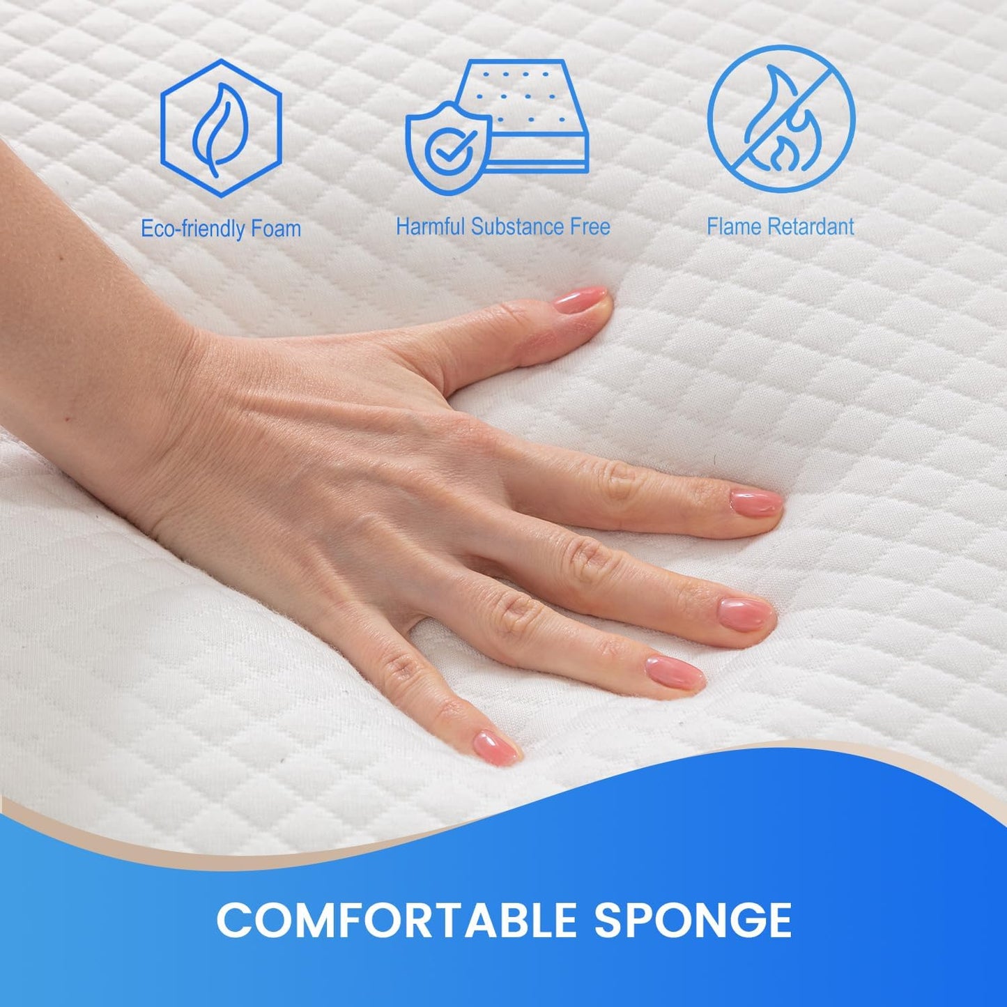 PayLessHere Colchón de espuma viscoelástica con gel, 14 pulgadas, tamaño