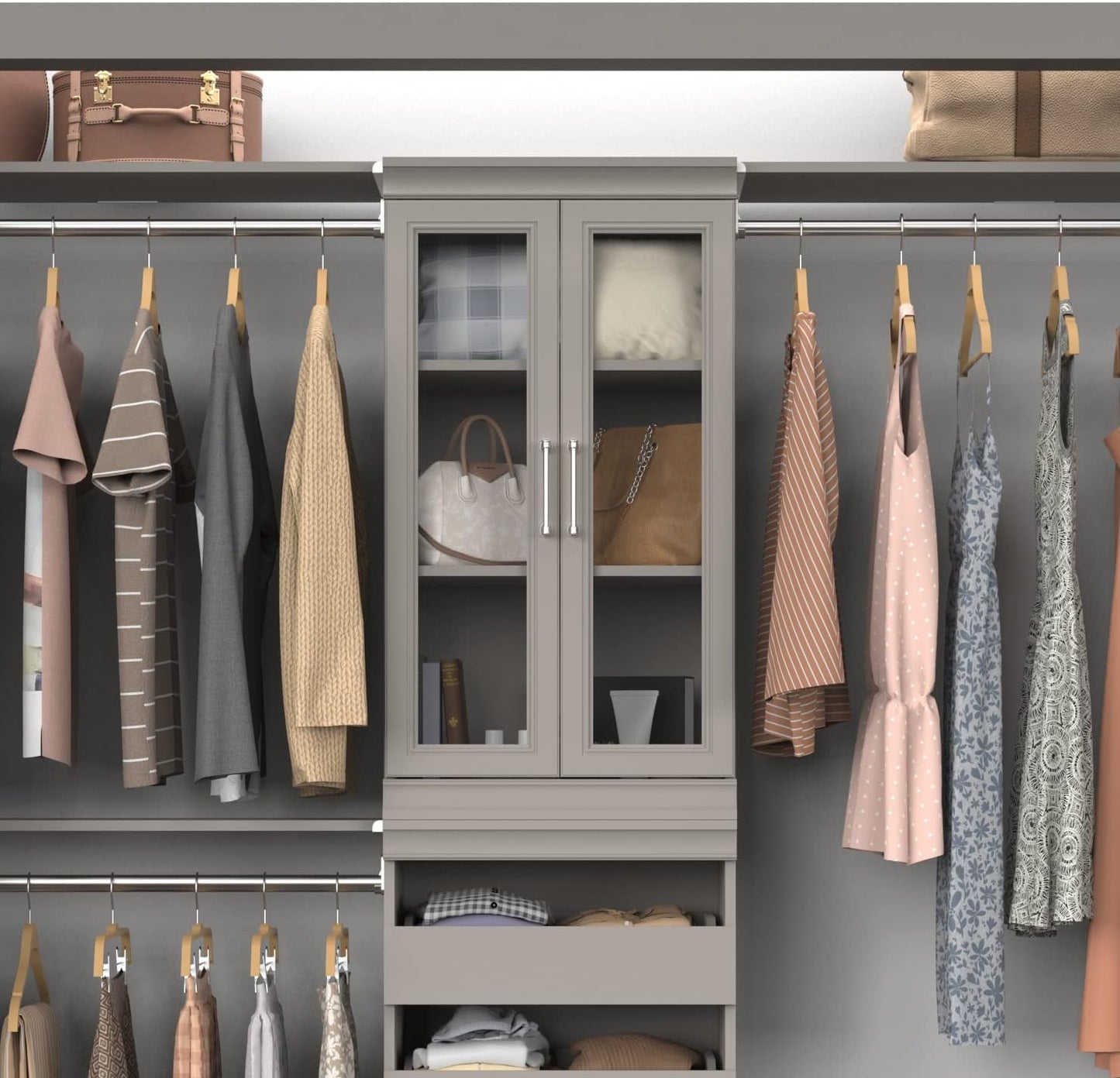ClosetMaid Juego de pares de almacenamiento modular, 2 puertas de panel de
