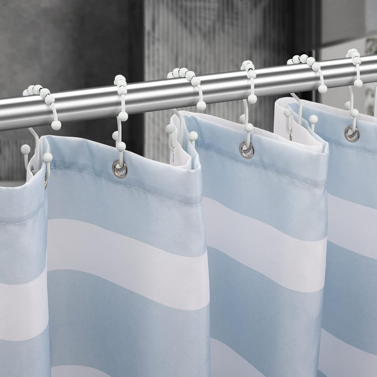 Ganchos para cortina de ducha, ganchos de ducha de metal resistente a la