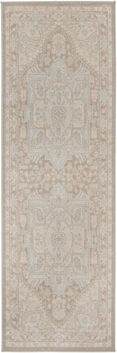 Whitney Collection Alfombra Milano (2 pies x 6 pies 1 pulgada, gris nubemarfil)