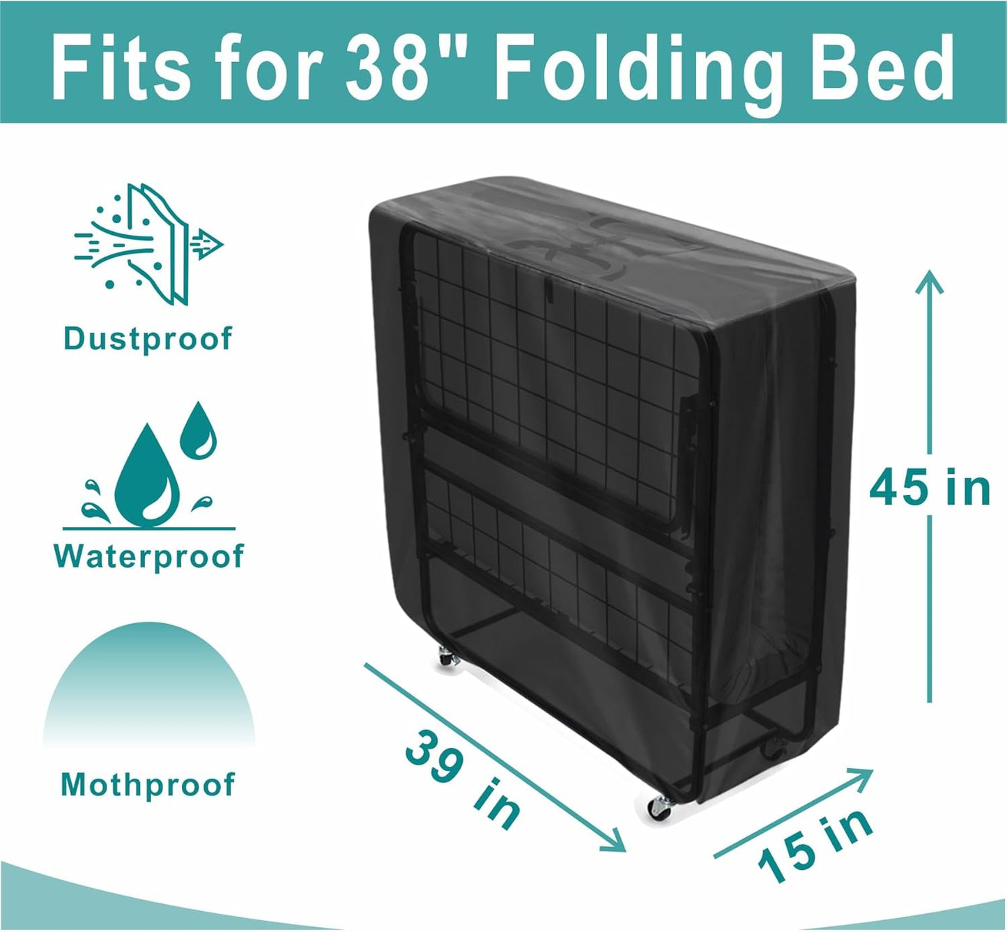 Funda de almacenamiento plegable para cama Funda protectora universal
