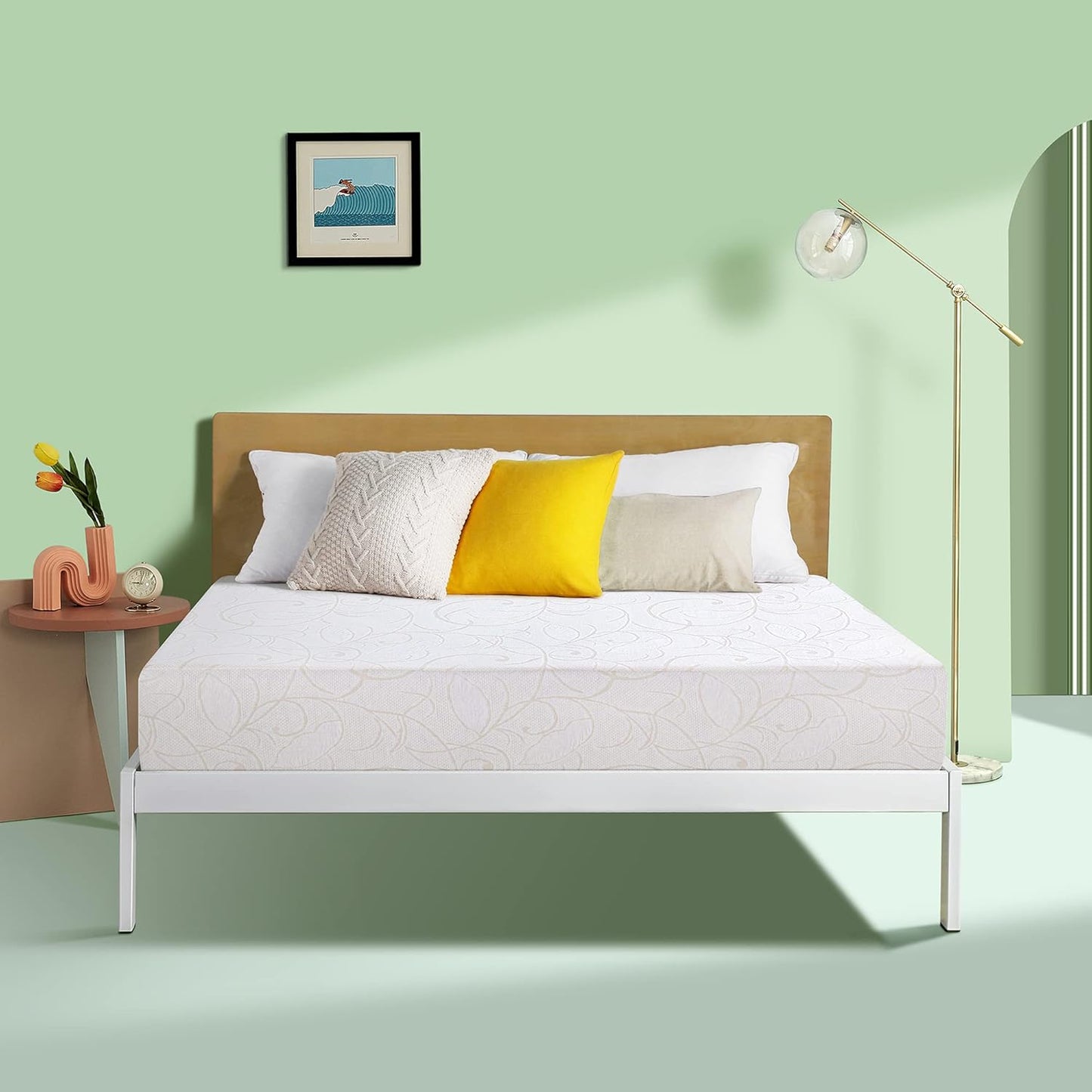 Olee Sleep Colchón de espuma viscoelástica I-Gel Deluxe Comfort de 7 pulgadas,